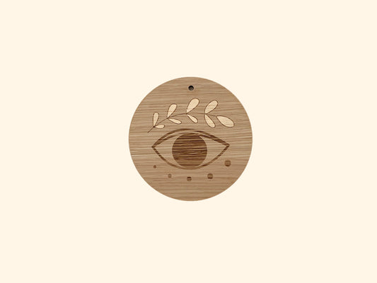 Décoration Murale en Bois - Oeil Porte-Bonheur