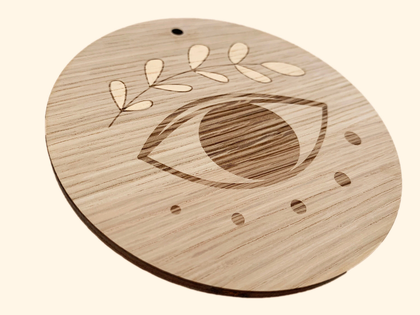 Décoration Murale en Bois - Oeil Porte-Bonheur